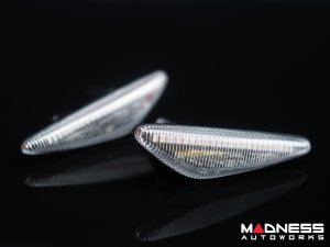 FIAT 124 Front Side Markers - set of 2 - w/ Dynamic LEDs - Crystal Clear